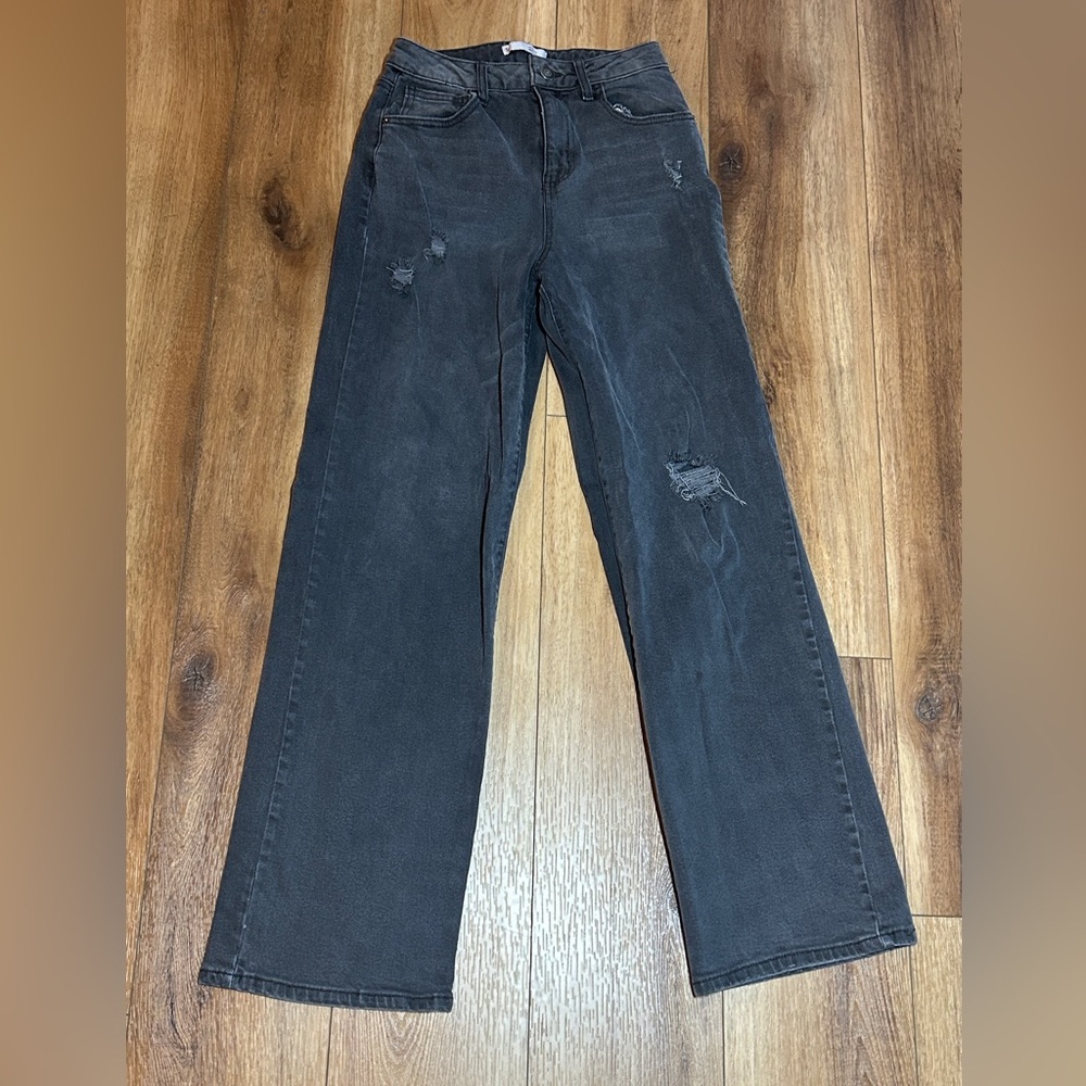 Distressed Black Women's Jeans